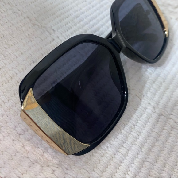 Authentic Chanel Sunglasses Black with Gold Shades - Picture 1 of 8